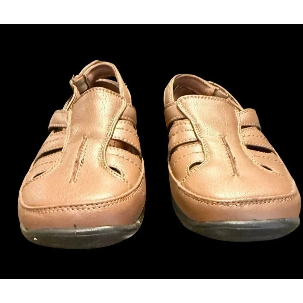 Easy Street Comfort Wave Sling Back Adjustable Flats Sx. 9.5W